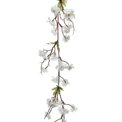 Everlands Kunstplanten En Kunstbloemen<Slinger bloesem wit 187 cm