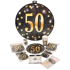 Van Cranenbroek Verjaardagsslingers<Slinger goud zilver zwart 50 jaar