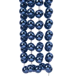 Decoris Kerstdecoratie<Slinger kraal 270 cm donkerblauw
