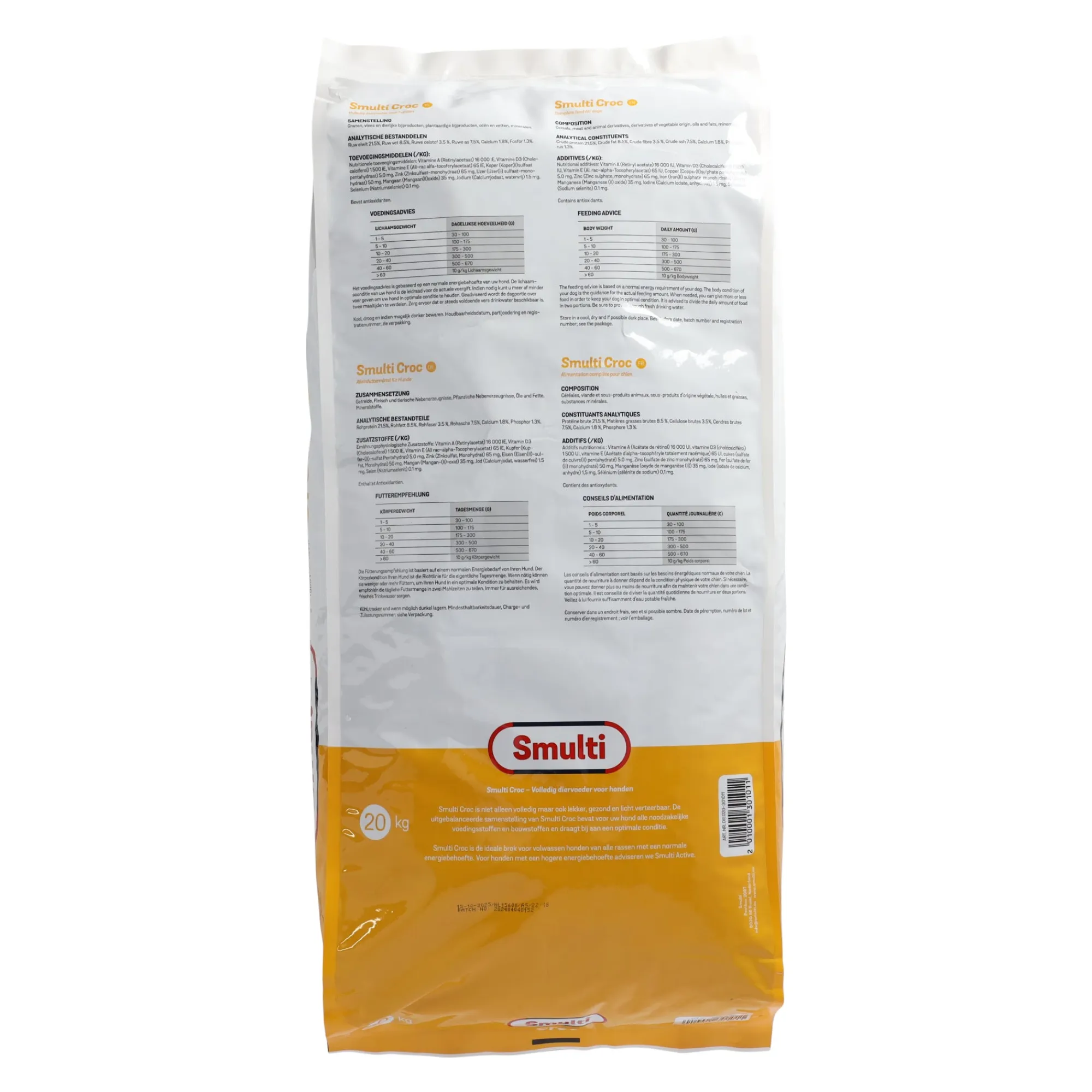 Smulti Hondenvoer<Croc hondenvoer 20kg