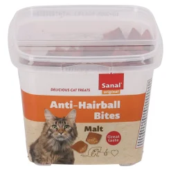 Sanal Kattensnoepjes<Snack kat anti hairball bites 75g