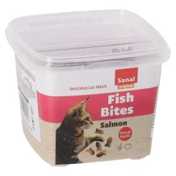 Sanal Kattensnoepjes<Snack kat fish bites 75g