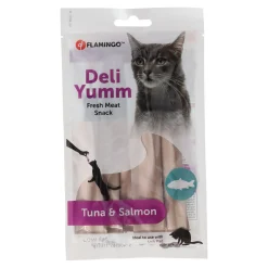 Flamingo Kattensnoepjes<Snack kat pasta tonijn + zalm 14gr Smulti