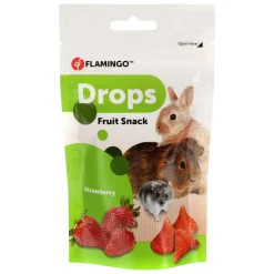 Flamingo Knaagdieren Snacks<Snack knaagdier drop aardbei 75g