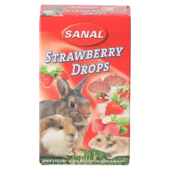 Sanal Knaagdieren Snacks<Snack knaagdier drop strawberry 45g