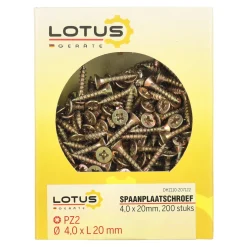 Lotus Bouw<Spaanplaatschroef 4,0 x 20 mm 200st