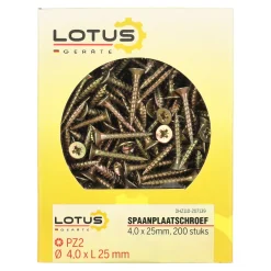 Lotus Bouw<Spaanplaatschroef 4,0 x 25 mm 200st