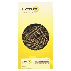 Lotus Bouw<Spaanplaatschroef 4,0 x 3 5mm 200st