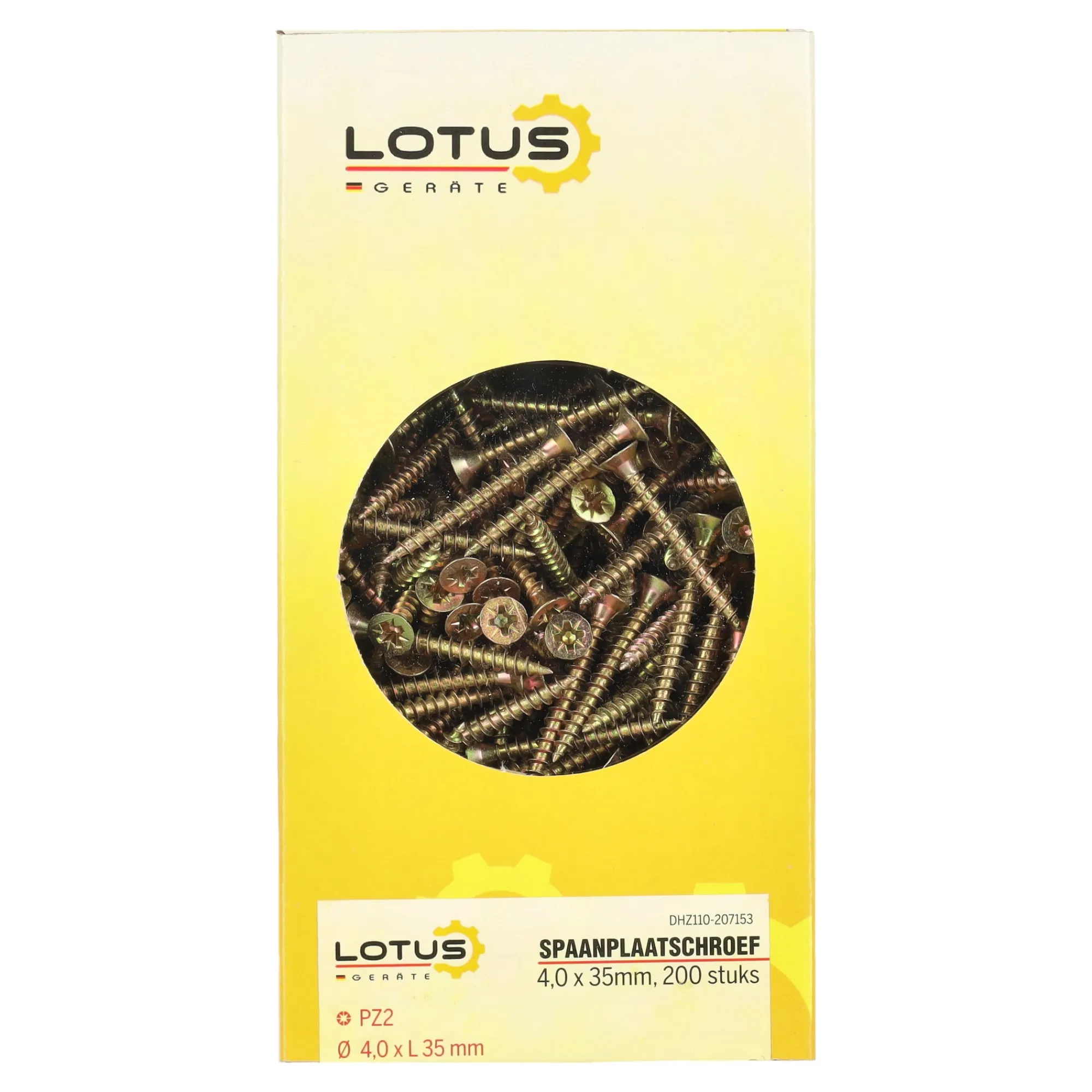 Lotus Bouw<Spaanplaatschroef 4,0 x 3 5mm 200st