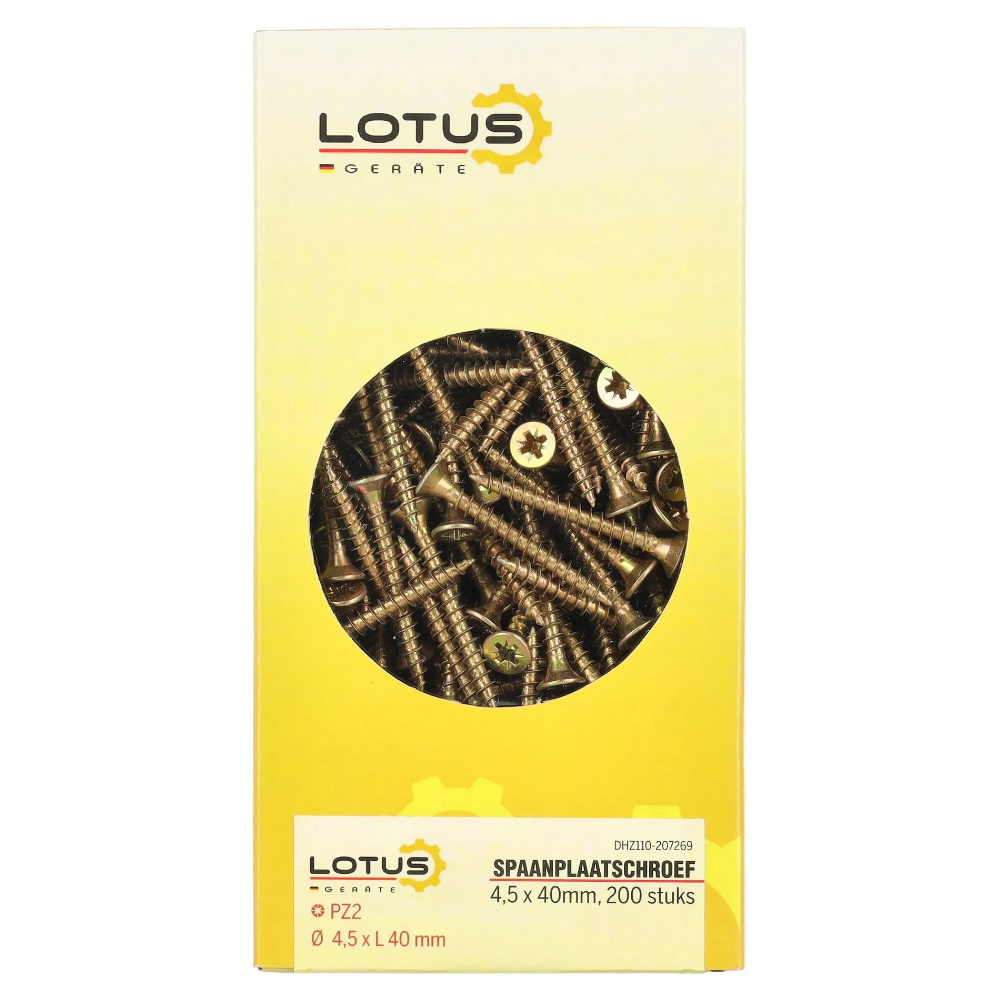 Lotus Bouw<Spaanplaatschroef 4,5 x 40 mm 200st
