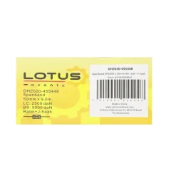 Lotus Transport<Spanband 9 m x 50 mm met ratel en J-haak