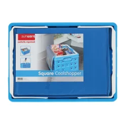 Sunware Opbergen|Koken & Tafelen<Square vouwkrat 32L blauw+koeltas
