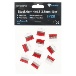 Diamant Installatiemateriaal<Steekklem 4x0.5-2.5mm 10st