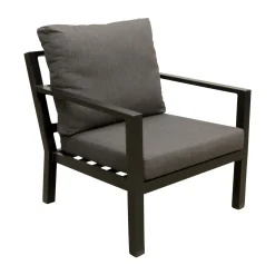 Bois le Duc Tuinstoelen|Loungesets<Stoel Brozzi zwart +kussens