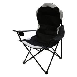 Campingstoel<Stoel opvouwb Cortes zwart