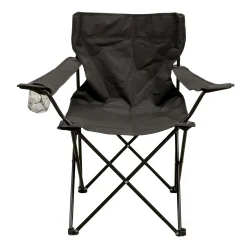 Campingstoel<Stoel opvouwb Ferro zwart