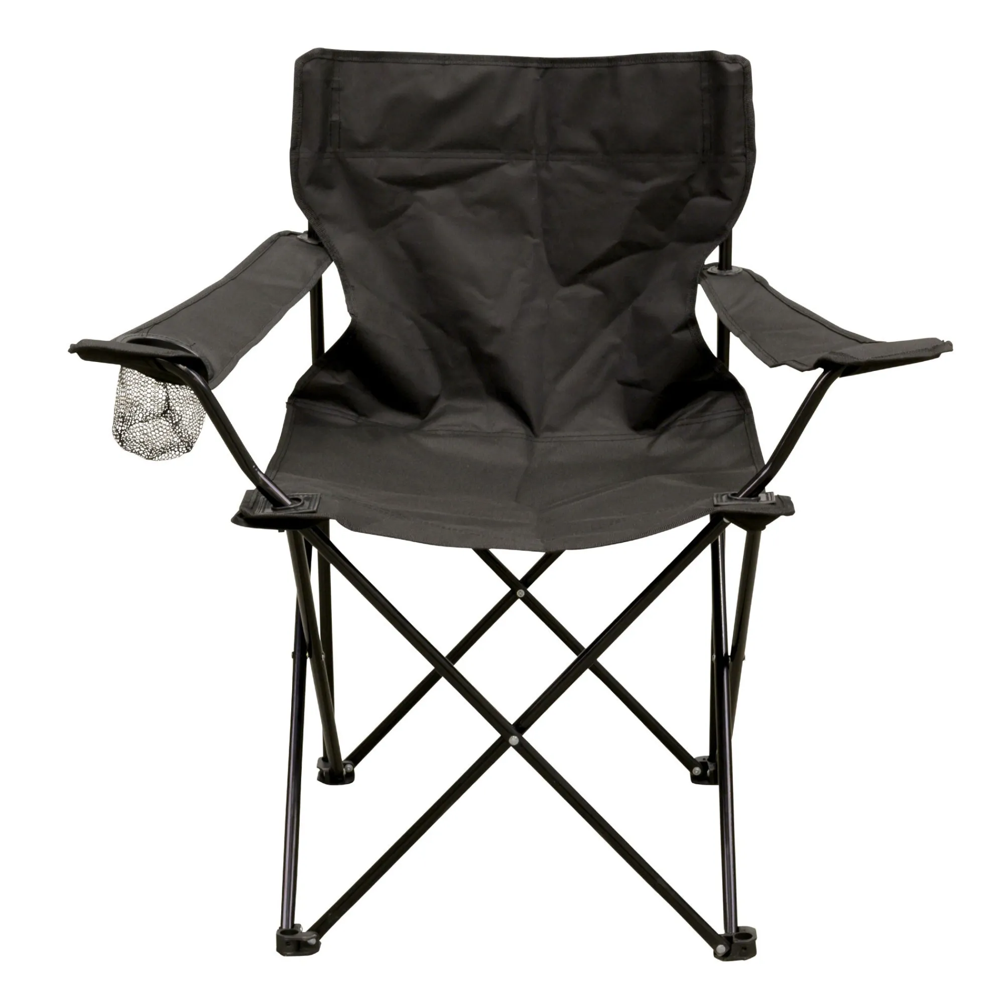 Campingstoel<Stoel opvouwb Ferro zwart