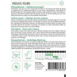 Horti Tops Moestuin<Stokspekbonenmengsel zaad 3 kleuren