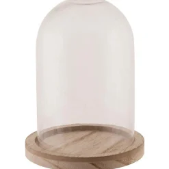 Natural Collections Woondecoratie|Kunstplanten En Kunstbloemen<Stolp glas met voet 12 x 13 cm