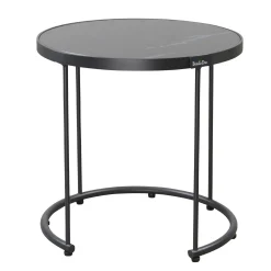 Bois le Duc Tuintafels<Tafel bijzet Nemi 45cm antraciet
