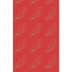 Duni Kerstdecoratie<Tafelkleed cel 138 x 220 cm Holiday Star Red