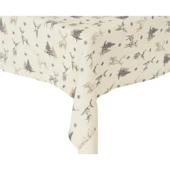 Decoris Kerstdecoratie<Tafelkleed 180 x 140 cm zand