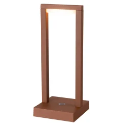 Diamant Binnenverlichting<Tafellamp Fiorana LED oplaadbaar bruin