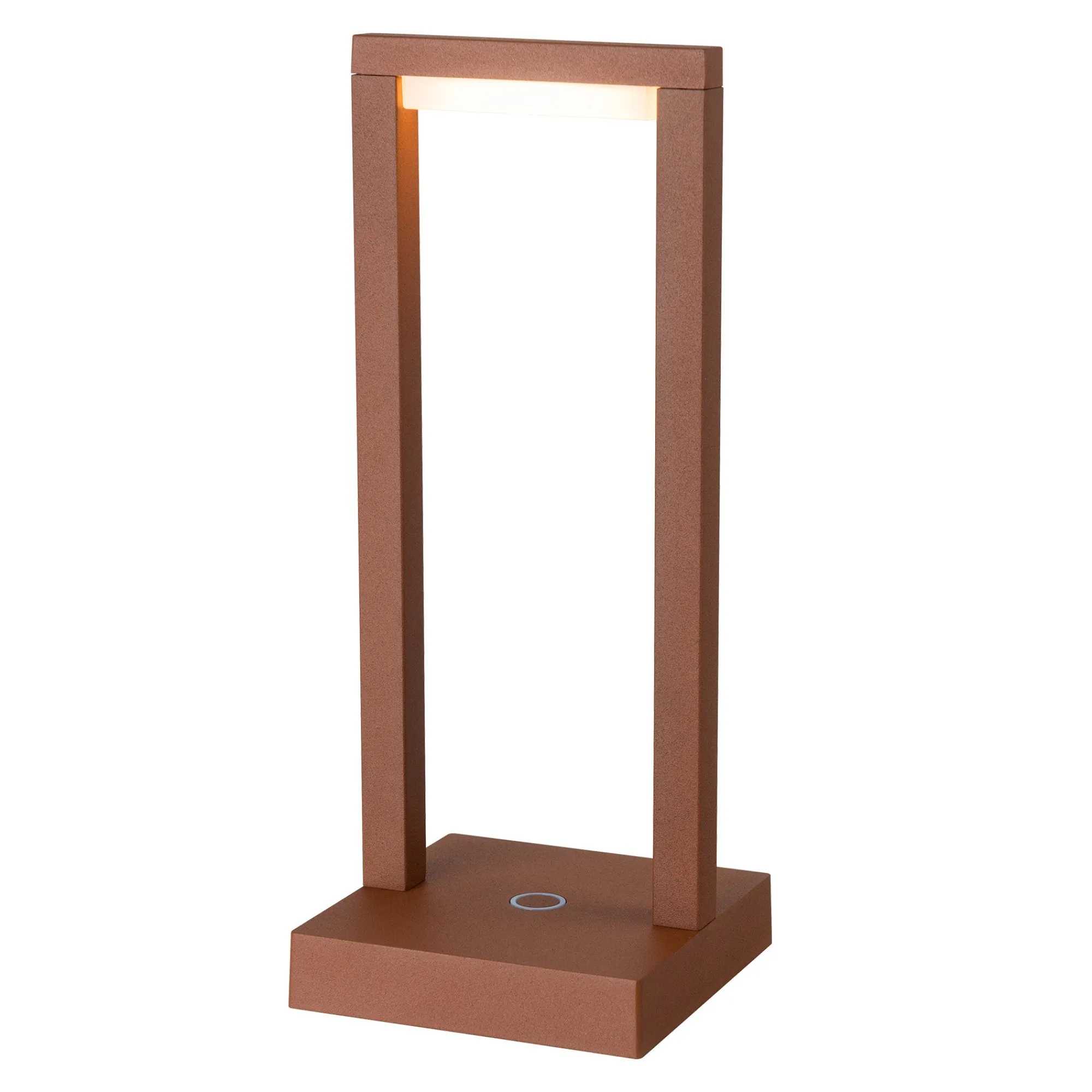 Diamant Binnenverlichting<Tafellamp Fiorana LED oplaadbaar bruin