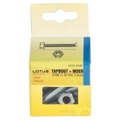 Lotus Bouw<Tapbout met moer M8 x 50 mm 4st.