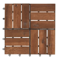 Bois le Duc Grondbedekking<Terrastegel acacia 30x30x2.3cm