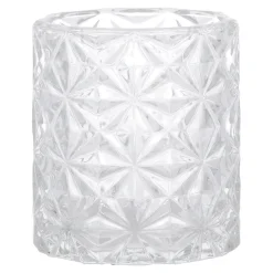 Kaarsen<Theelichthouder glas 8 cm transparant