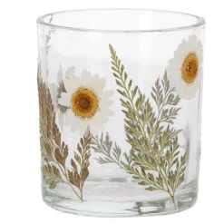 Kaarsen<Theelichthouder glas varen 8 cm