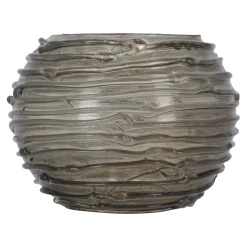 Natural Collections Kaarsen<Theelichthouder van glas grijs/groen, 10 x 10 x 8 cm...
