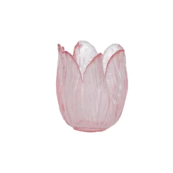 Natural Collections Kaarsen<Theelichthouder van glas met bloemmotief, 7 cm diver...