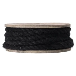 Natural Collections Woondecoratie<Touw jute zwart 1 x 700 cm spoel