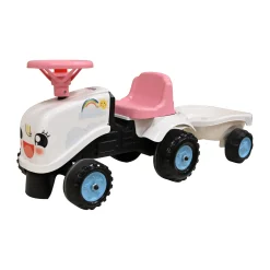 Falk Rijdend Speelgoed<Tractor met aanhanger Rainbow