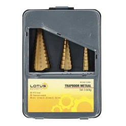 Lotus Toebehoren Elektrisch Gereedschap<Trapboor set 3-delig metaal 4-30 mm