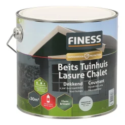 Finess Beits En Vernis<Tuinbeits DK wit RAL 9010 2590 2.5L