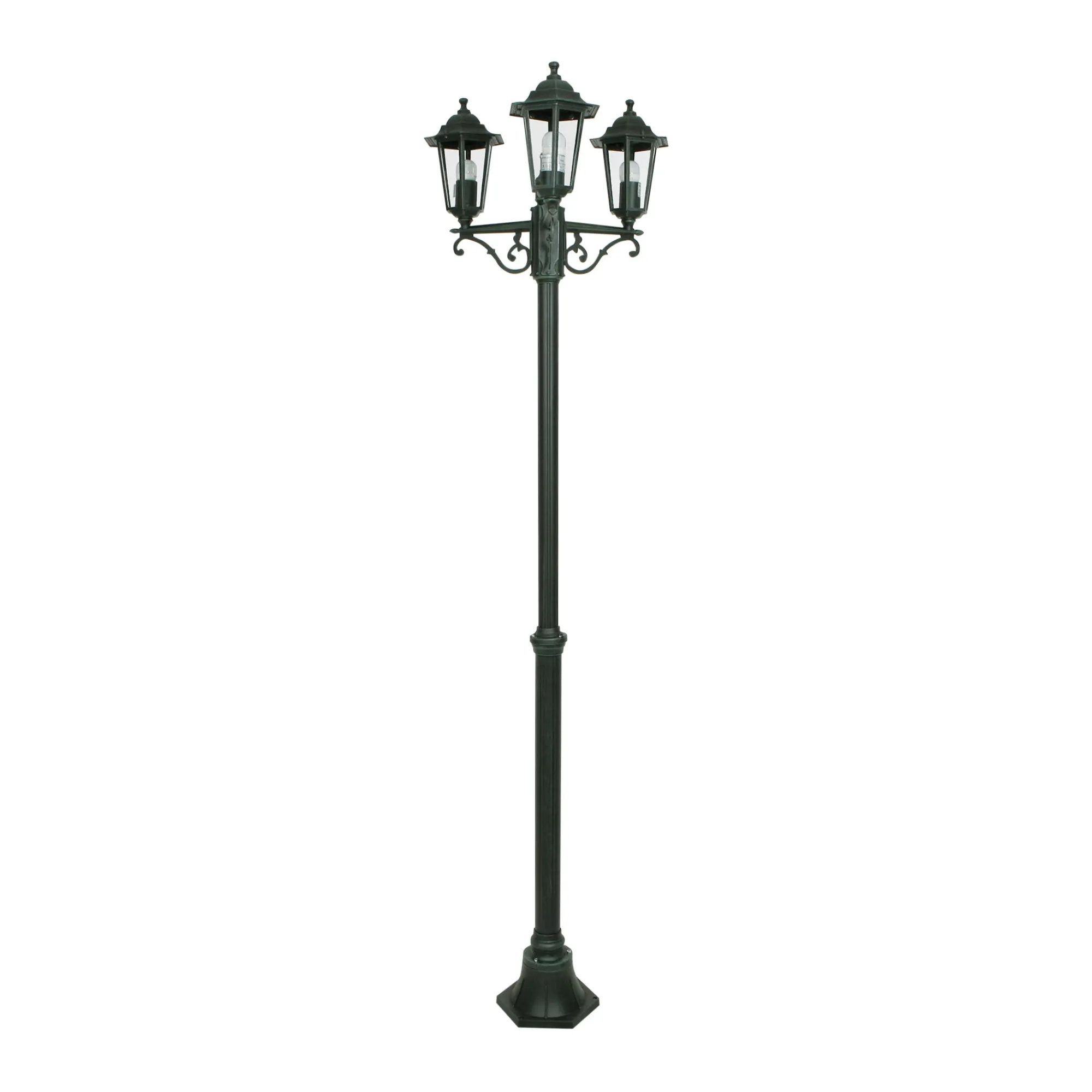 Diamant Buitenverlichting|Buitenverlichting<Tuinpaal Bologna Hoogte 200 cm 3 lamps