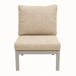 Bois le Duc Loungesets<Tussenstuk Brozzi milky grey met kussens