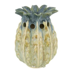 Natural Collections Vazen En Potten<Vaas ananas keramiek blauw 19 x 19 x 25 cm
