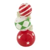 Natural Collections Kerstdecoratie<Vaas Kerstbal rood groen 21cm