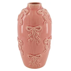 Natural Collections Vazen En Potten<Vaas strik roze 16 x 29 cm