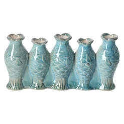 Natural Collections Vazen En Potten<Vaas vis 24 cm 2 assorti