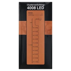 O'malley Kerstverlichting<Verlichting cluster 4008 LED classic gold