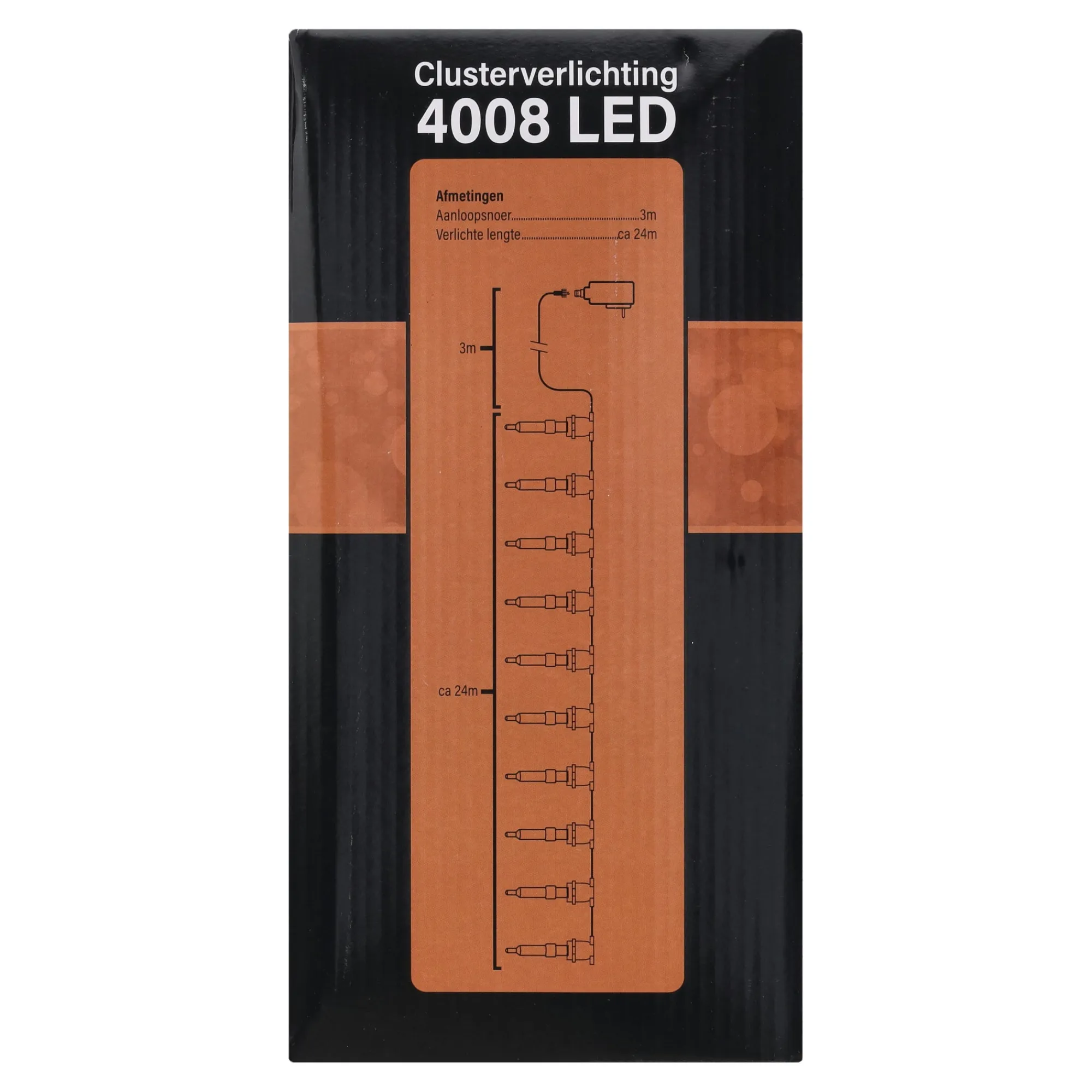 O'malley Kerstverlichting<Verlichting cluster 4008 LED classic gold