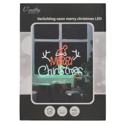 O'malley Kerstverlichting<Verlichting neon merry christmas LED
