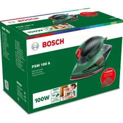 Bosch Elektrisch Gereedschap<Vlakschuurmachine PSM100A met 3 schuurpads