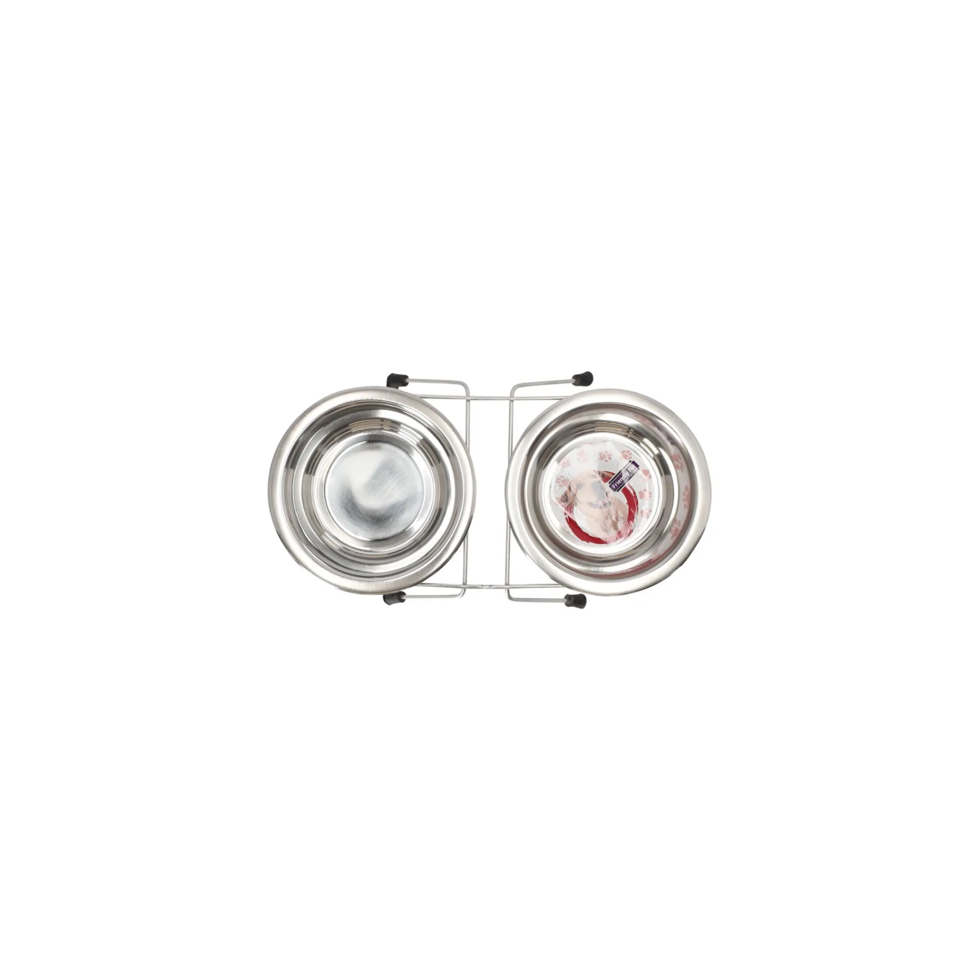 Friendly Pet Voerbak Kat<Voederbak duo met houder 13cm RW006