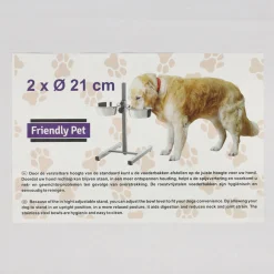 Friendly Pet Drink- En Voerbak Hond<Voederbak duo met staander M RW007